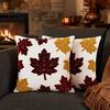 Fall Theme Decorative Pillow Cover Maple Leaf Cushion Cover, Acorn Throw Sofa 18x18 Inches Farmhouse Case for Autumn Home Decor Skin Friendly Shells