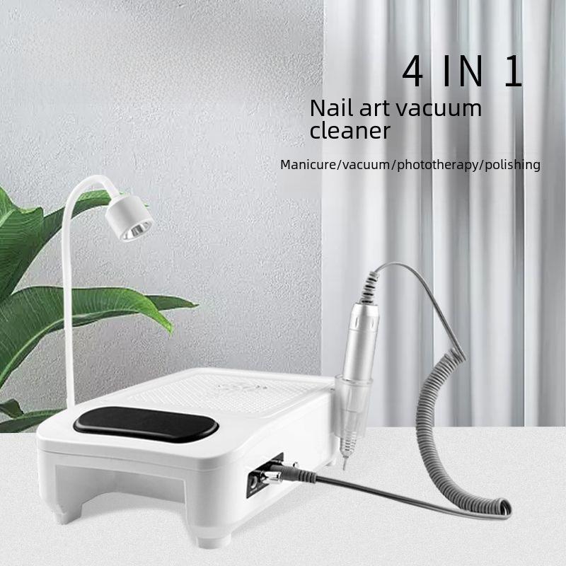 4-in-1 Multifunction Nail Polisher: Built-in Vacuum, Polish Remover, and UV Lamp for Salons