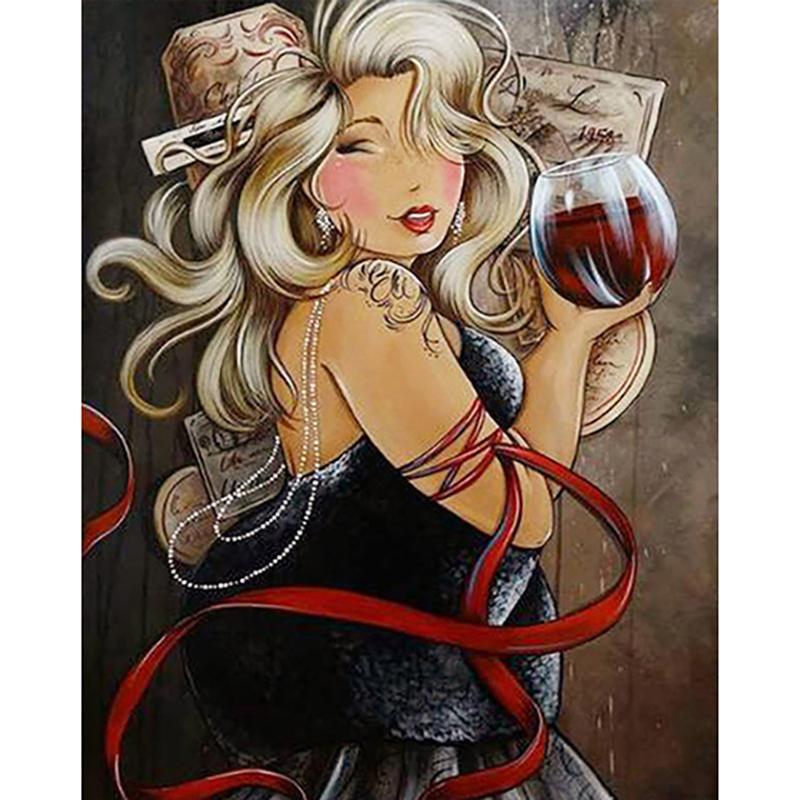 DIY алмазная живопись полная круглая дрель толстые женщины толстые дамы Алмазная художественная вышивка Broderie Diamant картина стразами