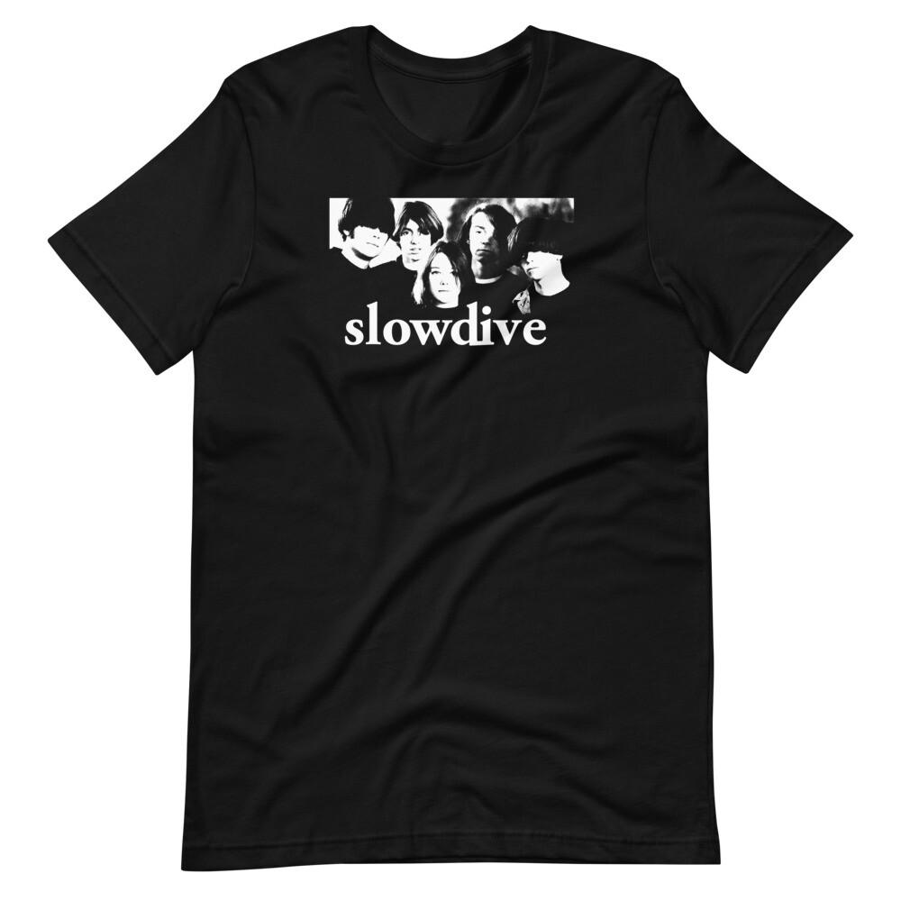SLOWDIVE Фан-арт Графическая Футболка с Логотипом Группы Футболка с Коротким Рукавом Унисекс Футболка Унисекс