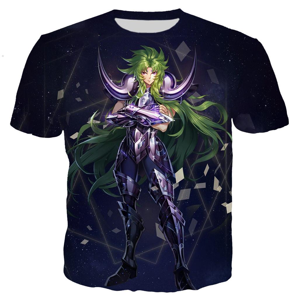 Новая модная крутая футболка с 3D принтом Saint Seiya, футболки в повседневном стиле, аниме Saint Seiya, мужская/женская уличная одежда, футболки с короткими рукавами