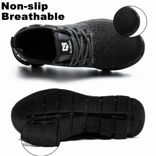 Защитная обувь Мужчины Женщины Ботинки со стальным носком Неразрушимая рабочая обувь Легкий дышащий композитный носок Мужчины