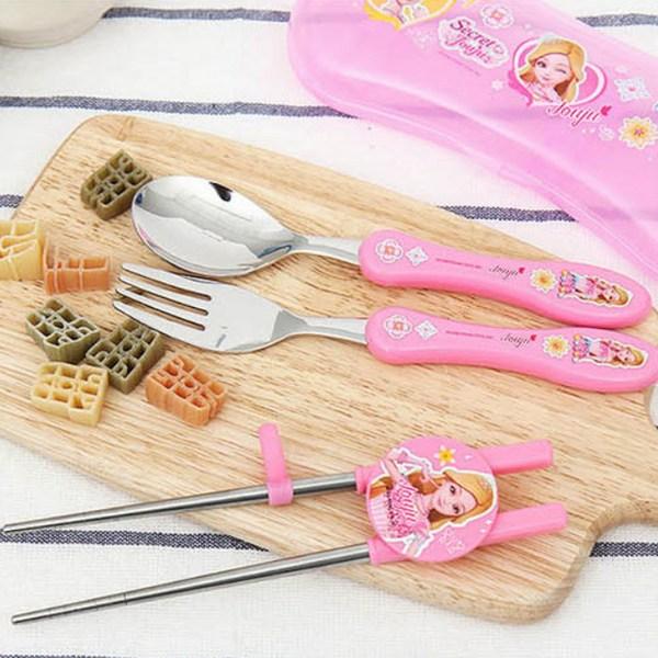 Secret Jouju All-Star Spoon Fork Case Set SJK-K0134, Pink, 1 Set, Select This Product