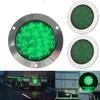 2PCS Round Rear Tail Lights Car LED Brake Stop Turn Signal Warning Lights 16LED Taillight Truck Trailer Lorry Blue Green 12V 24V