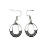 Youmu Vintage Geometric Antique Silver Hollow Earrings - European & American Style
