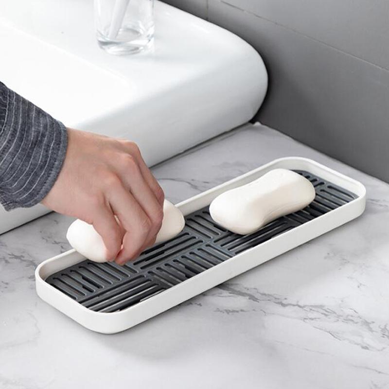 Sink Soap Rack Kitchen Storage Trays Home Organizer Sponge Holder Cup Tableware Drain Tray Dish Washing Scrubber