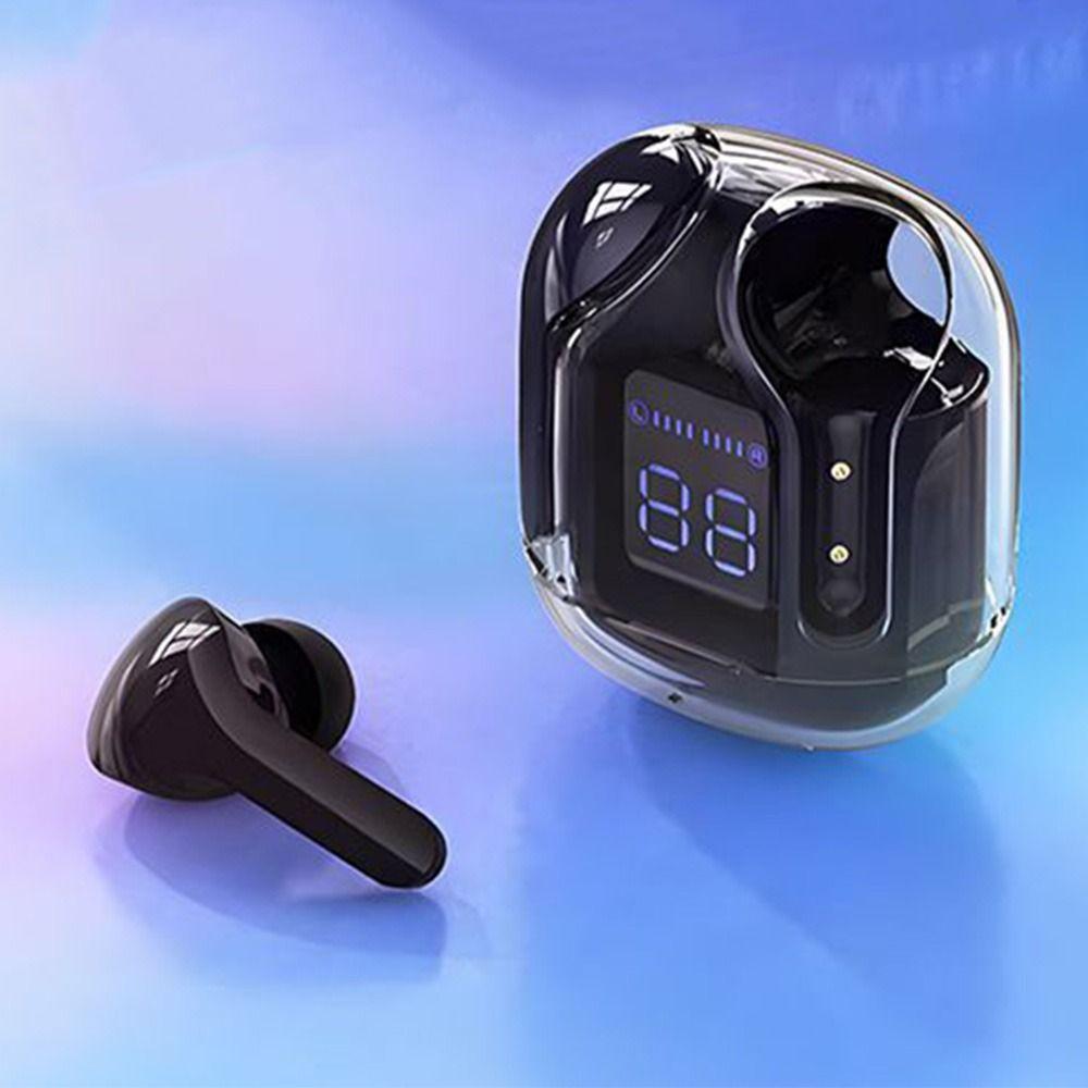 Transparent Wireless Earbuds with Charging Case Wireless Blue Tooth Earphones  Sports