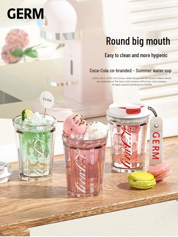 GEMEEK Coca-Cola Co-branded 390ml Straw Water Cup