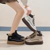 Casual Chunky Platform Ankle Boots for Women Fall Spring Anti-Slip Lace-Up Sport Short Booties Walking Shoes Women's Comfortable High-Top Sneakers