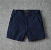 Мужские хлопковые шорты три четверти облегающего кроя однотонные - Модные летние эластичные брюки