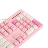 104-Key USB Wired Keyboard, Cute Gaming Keyboard with Vibrant Tri-Color Keycaps, 12 Multimedia Function Keys for OS X (PINK)