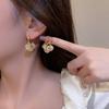 Медь-Уникальный темперамент Легкая роскошь Опаловые серьги Женские нишевые серьги Высококачественные серьги Модные серьги-гвоздики