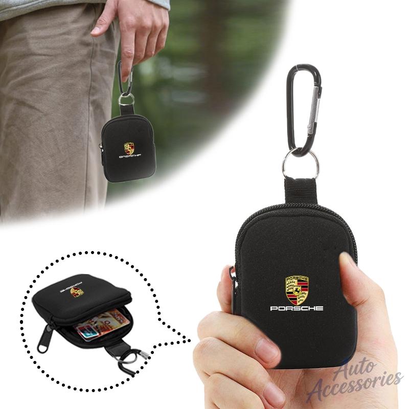 Car Key Bag Card Coin Wallet Accessories Key Protection Package For Porsche Cayenne Panamera Boxster 911 Carrera-GT 718 Sticker IJCDF1