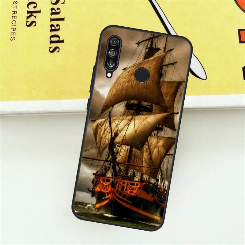 Парусный Пиратский Корабль Лодка Для Huawei Nova 9 10 SE 7i 8i 11i 12i 12s Y73 Y72 Y61 Y91 Y90 Y70 P30 P40 Lite Y60 Pro Чехол