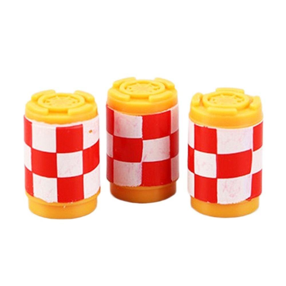 Pretend Play Mini Road Construction Fence Highway Construction Scene Model Doll House