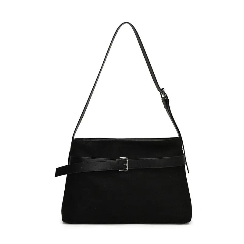 Большая вместимость, простые повседневные сумки через плечо из искусственной замши, новые осенние и зимние стили, женские сумки через плечо