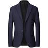 Новый мужской пиджак из смесовой шерсти в стиле business casual для осени и весны - Не требующий глажки, Идеально подходит для пап среднего возраста