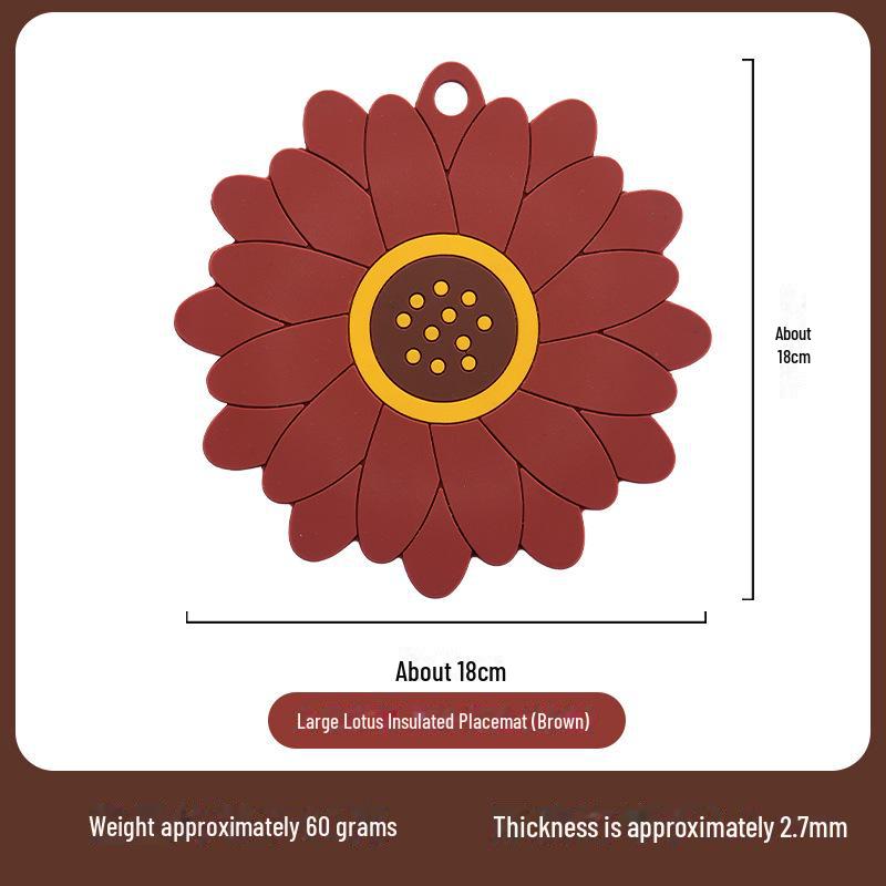 Sunflower Nordic Heat-Resistant Dining Plate and Tea Mat