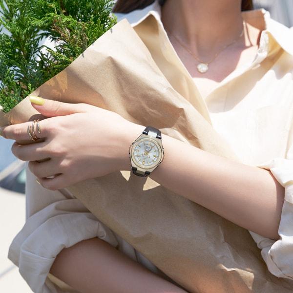 Casio Женские часы Baby-G MSG-W200RL-1AJF [BABY-G G-MS Eco Leather Band] Круглые цифровые аналоговые часы