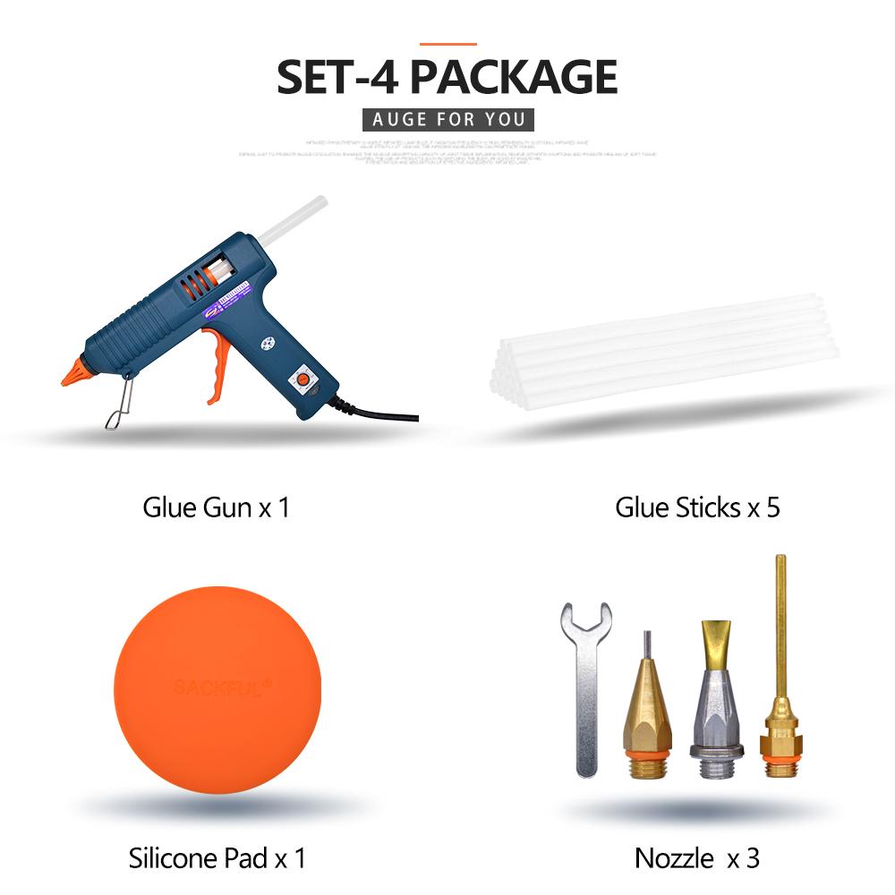 Пистолет для горячего клея, 150 Вт, одинарный, регулировка температуры для ремонта поделок, самостоятельное использование, клеевые стержни 11 мм, сопло из чистой меди, дополнительные пакеты