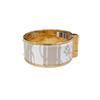 HERMES Charnière Bangle Bangle Gold Plated White x Beige x Gold Women Used