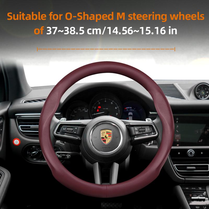 Подходит для Porsche Ультратонкая Дышащая Кожаная Накладка на Руль Подходит для Casenne 996 Macan 957 Volante Boxster 986 718 Alcantara 997