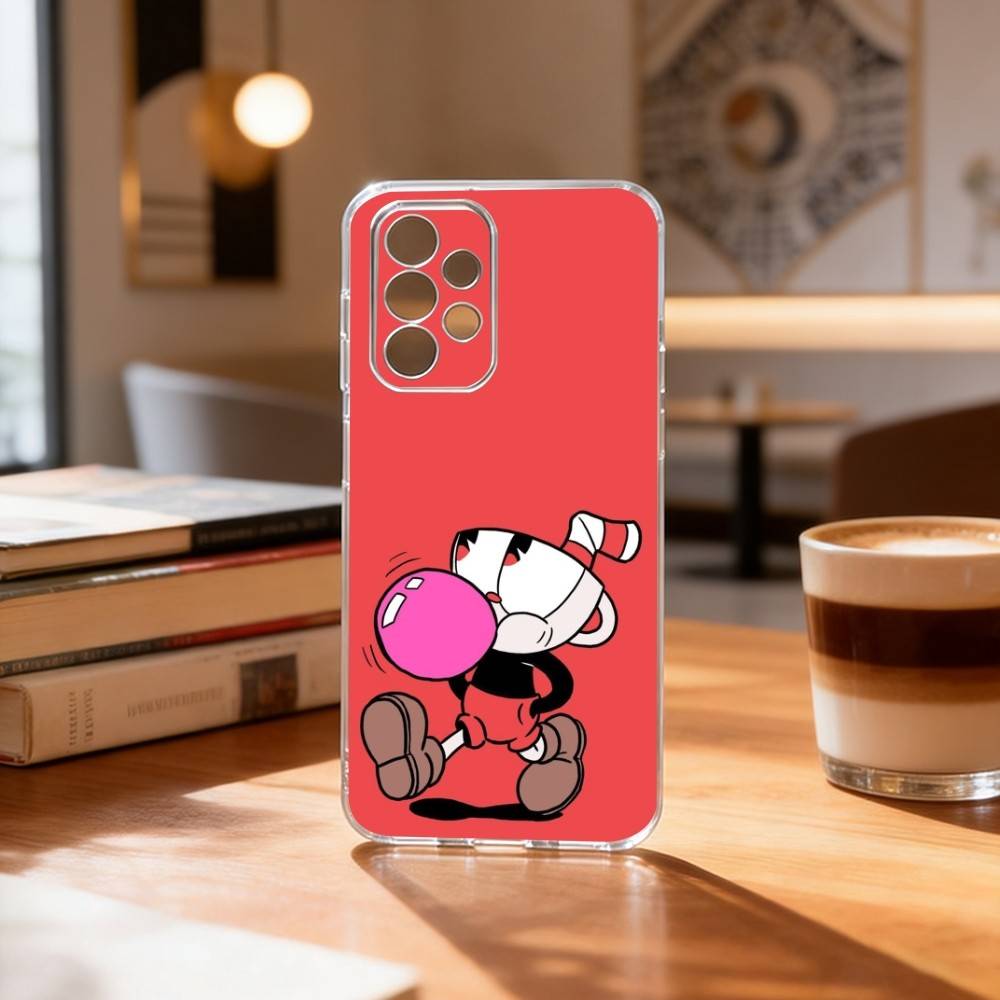 Чехол для телефона C-Cuphead P-Популярный для Samsung S25, S24, S21, S22, S23, S30, Ultra, S20, Plus, Fe Прозрачный чехол