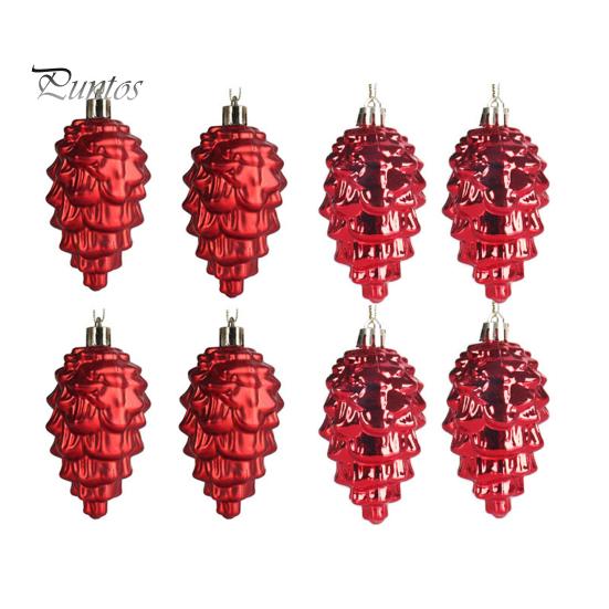 8 шт., подвески из сосновой шишки с ремешком, сверкающие яркие цвета, небьющиеся украшения для рождественской елки, реквизит для фотографий