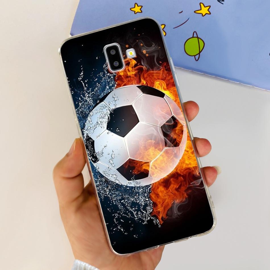 Чехол для Samsung Galaxy J6 Plus Samsung J6 2018 J 6 J6Plus J610F J600F Элегантная Печать Мягкий Силикон ТПУ Прозрачная Задняя Крышка Телефона
