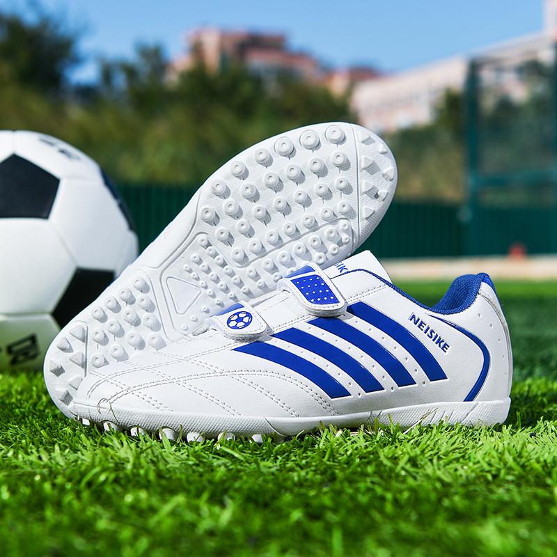 Children and Adolescents Large Size Shock-absorbing Non-slip Wear-resistant Velcro Short Nail Outdoor Football Shoes Training Shoes