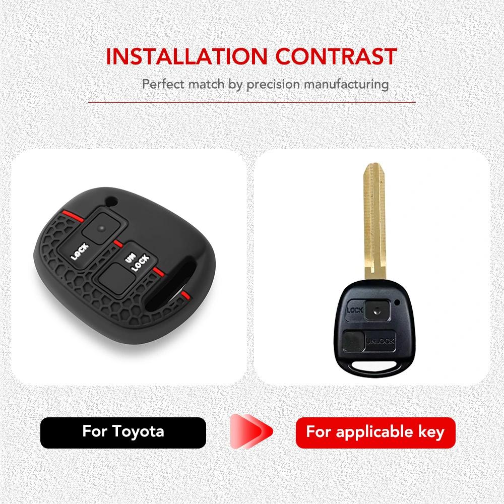 2 3 кнопки силиконовый чехол для автомобильного брелока чехол кожа для TOYOTA CAMRY RAV4 Corolla PRADO YARIS Tarago для LEXUS защитный брелок