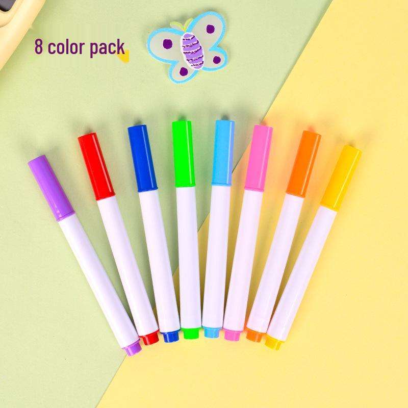 Мелки жидкие смываемые Dingdong - 12 флуоресцентных цветов для классных досок