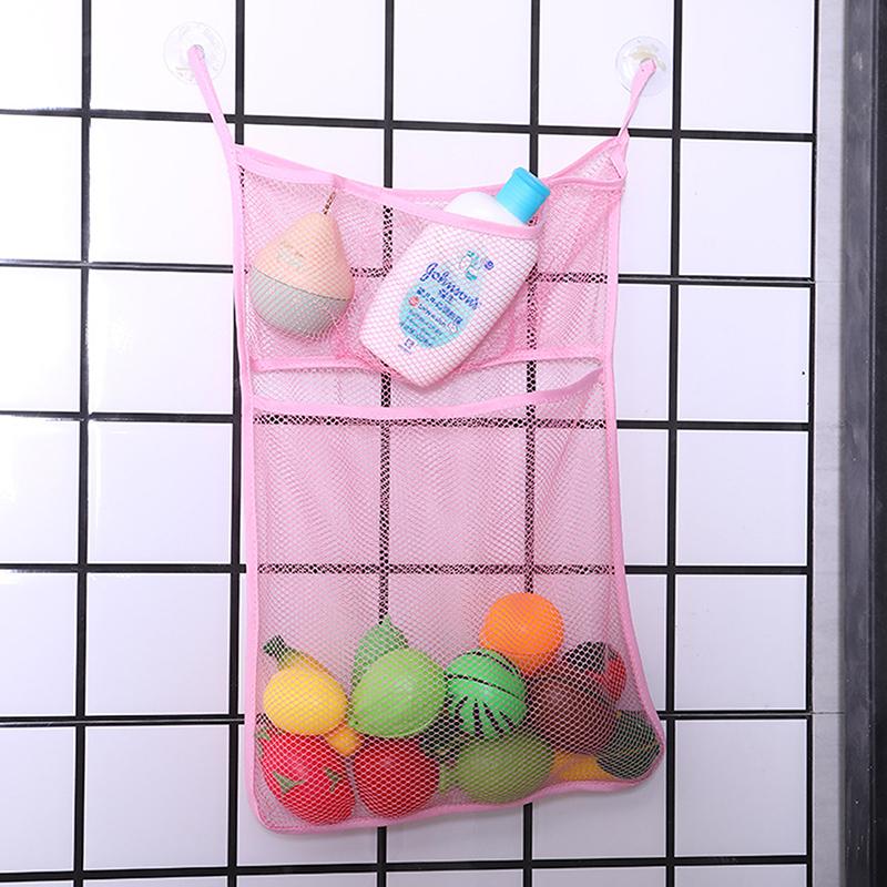 Игрушки для купания в душе для малышей, белая сетка для хранения детских игрушек с прочными присосками, сетка для игрушек, органайзер для ванной комнаты