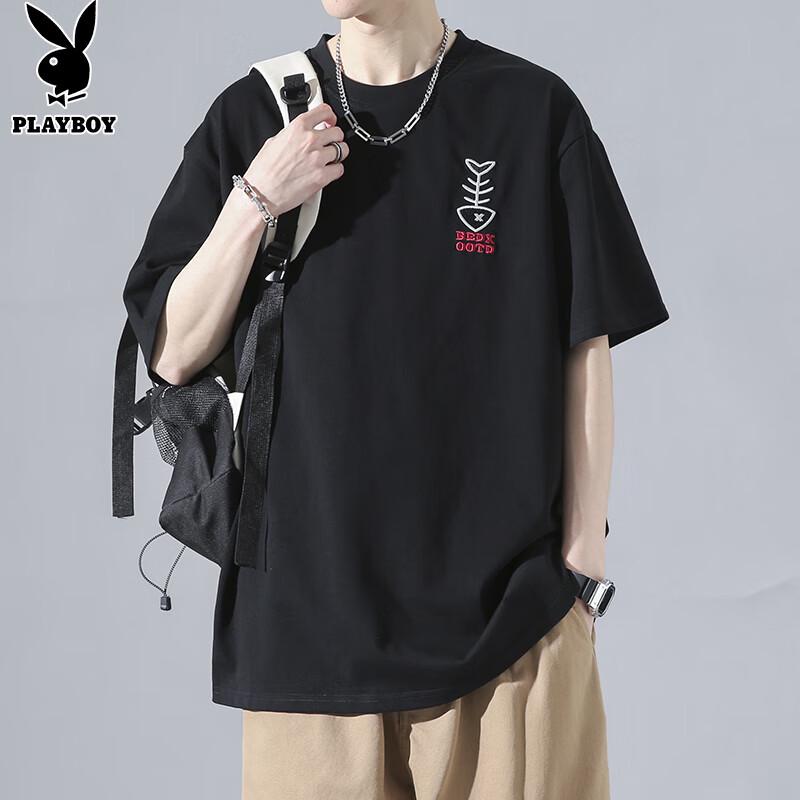 Playboy Men's Pure Cotton Short Sleeve T-Shirt