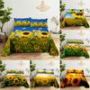 Sunflower Bed Sheets And Pillowcases For Single Double Beds Bedsheets Set With Pillow Case 2Pcs 3Pcs Queen Full Size 3D Soft