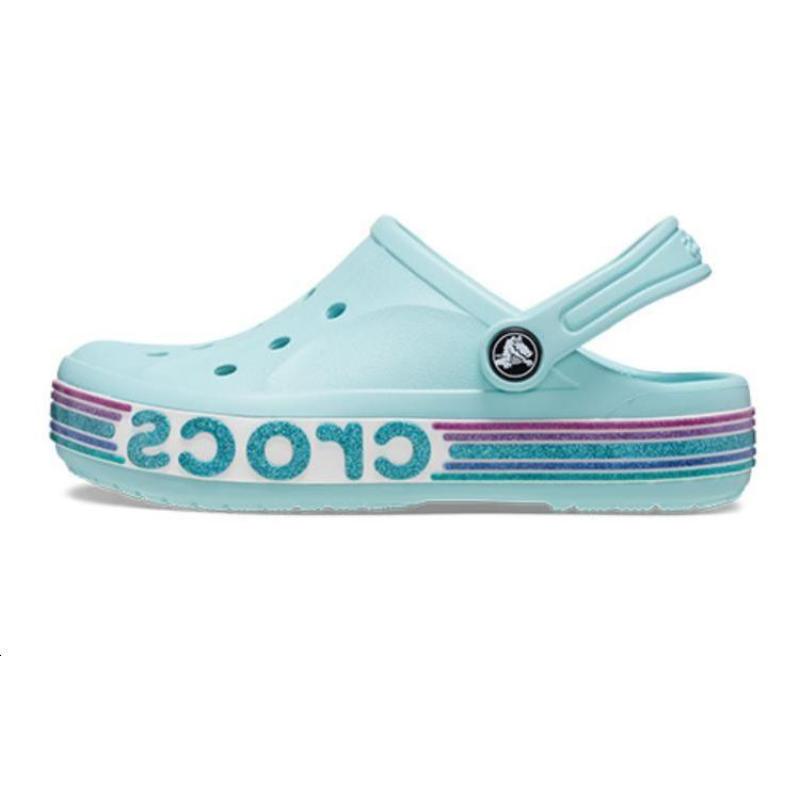 Crocs Амортизирующие детские сандалии, детская модель, цвет «стекло голубой»