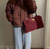 2025 Новая Женская Сумка из Натуральной Кожи Двухслойная Коровья Замшевая Кожа R-o-d-eo Повседневная Вместительная Сумка