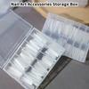 12 Grids Transparent Empty Nail Foils Storage Box Plastic Jewelry Beads Gems Rhinestones False Art Tips Box Case Organizer