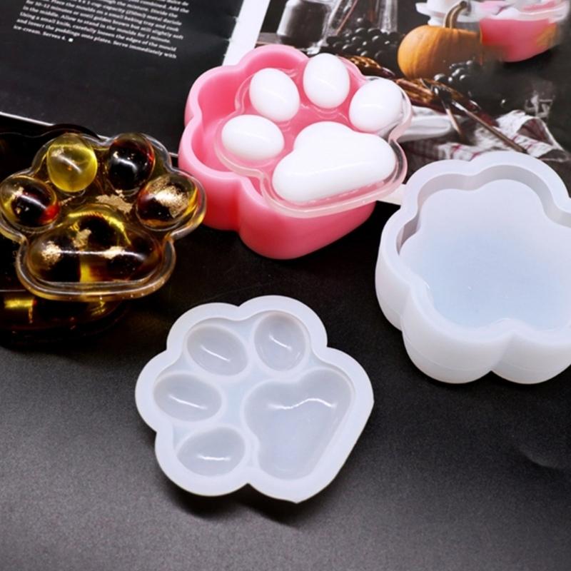 Формы для коробок из смолы с крышками, 3D банка, силиконовая форма, контейнер для хранения безделушек, форма для литья смолы, украшение дома