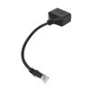 RJ45 Ethernet Adapter Cable Extension 1 to 2 Port Excellent Connection Transmission Splitter Adapter for Home Office
