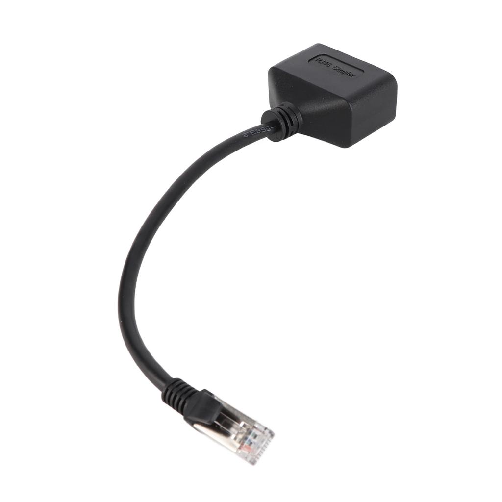 RJ45 Ethernet Adapter Cable Extension 1 to 2 Port Excellent Connection Transmission Splitter Adapter for Home Office