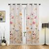 Plants Watercolor Flowers Window Curtains for Living Room Luxury Bedroom Curtain Kitchen Blinds Drapes Curtains