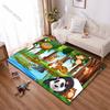 1 шт. Ковер с мультяшным принтом зоопарка для гостиной, спальни, дивана, придверный коврик, декор, детский игровой ковер для дома, нескользящий коврик для пола, подарок