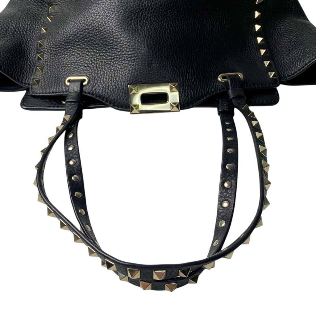 Б/у Сумка на плечо VALENTINO черная кожа Женская