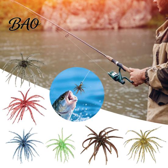 Tear Resistant Soft Baits 2Pcs Bionic Sea Urchin Lure, 11cm/10g Floating Topwater Artificial Bait Bait, Fuzzy Lure for Freshwater Saltwater