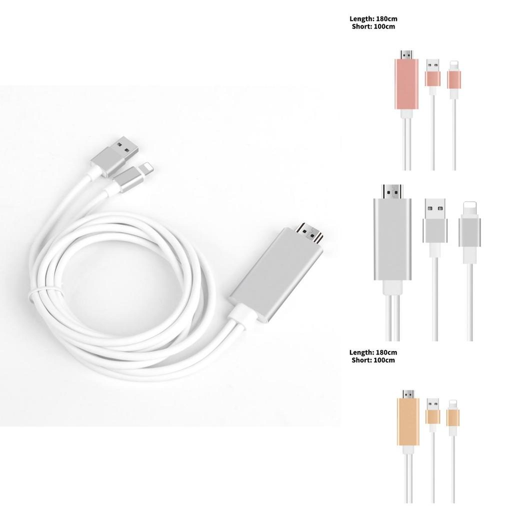 Кабель для зеркалирования экрана Apple 14 HDMI с разъемом Lightning для телефона на ТВ-дисплей