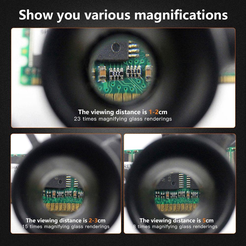 Headband Lens Barrel Light for Jewelry Appreciation Loupe Magnifying Glass Magnifier Microscope