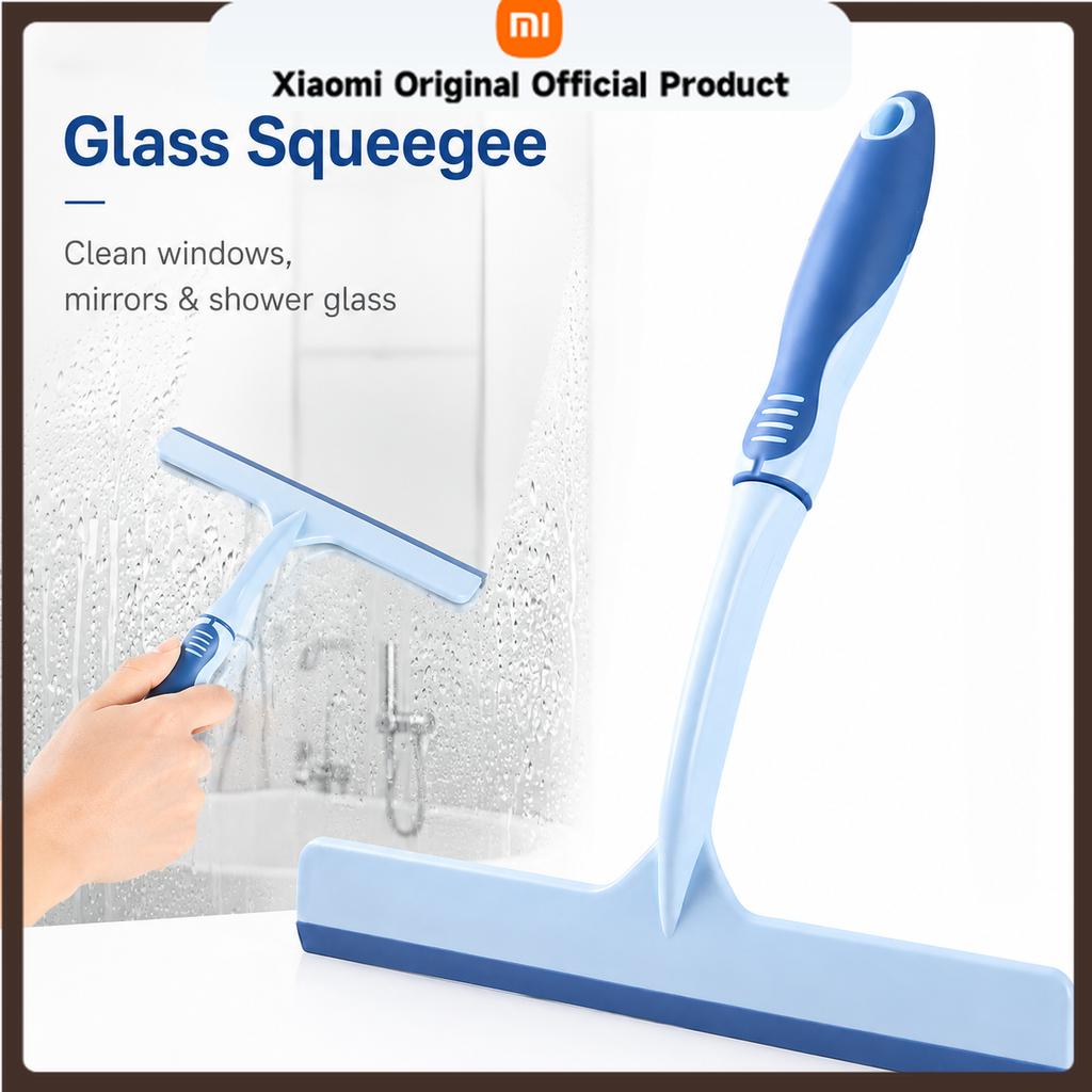 Xiaomi Window Squeegee Long Handle Glass Cleaner Shower Door Mirror Wiper TPR Rubber Blade Bathroom Kitchen Water Removal Cleaning Tool