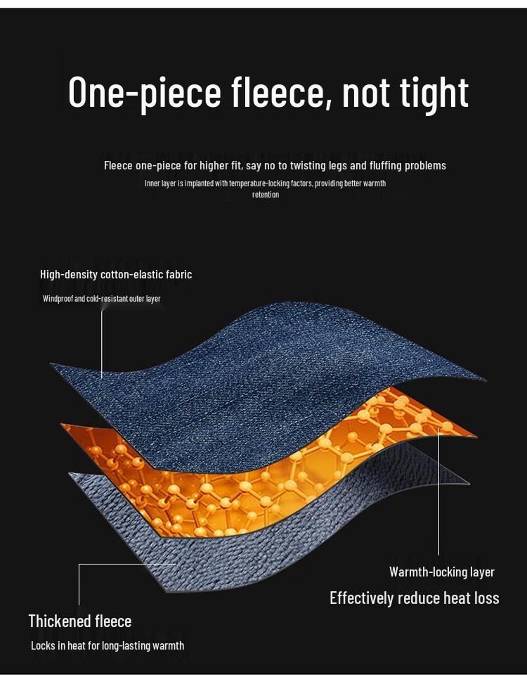 Мужские джинсы прямого кроя JEEP SPIRIT с флисовой подкладкой