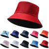 1Pc Men Women Outdoor Solid Color Leisure Tourism Sunshade Hat Bucket Fisherman Hat